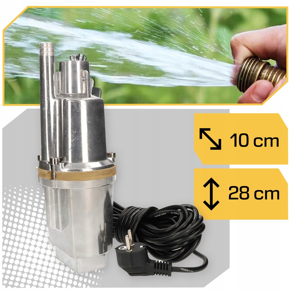 POMPA DO WODY CZYSTEJ I BRUDNEJ ZATAPIALNA POMPKA TYPU RUSKA 600W WYDAJNA Producent Lewer